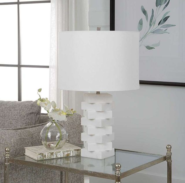 Uttermost® Ascent White Table Lamp-1