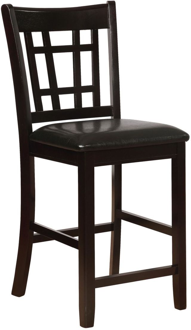Coaster® Lavon 2-Piece Black Espresso Upholstered Counter Chairs-1