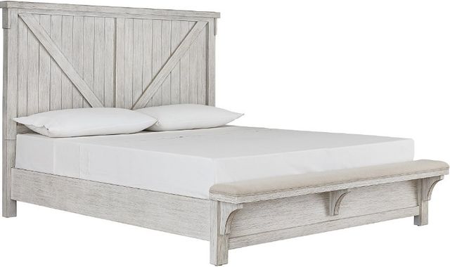 Signature Design by Ashley® Brashland 5-Piece White Queen Panel Bed Set-1