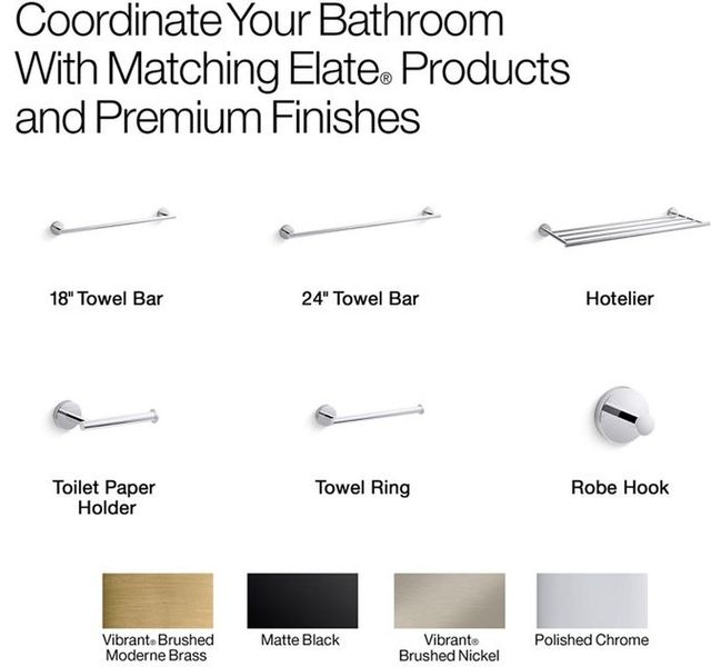 KOHLER® Elate® Matte Black Robe Hook-4
