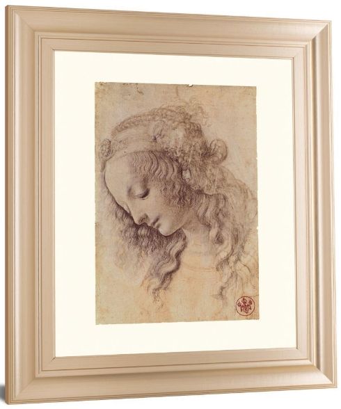Classy Living Leonardo Da Vinci Testa Di Donna Di Profilo 22"W Wall Art-3