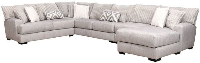 Inspired Home 938 4-Piece Mondo White U-Shape Sectional and Chaise-4