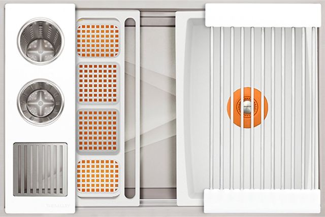 The Galley® Designer White Resin / Resin+ Ideal WashStation™ 30S with Four Tool Wash Kit-0
