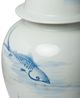 A & B Home Koi White Ginger Jar-2