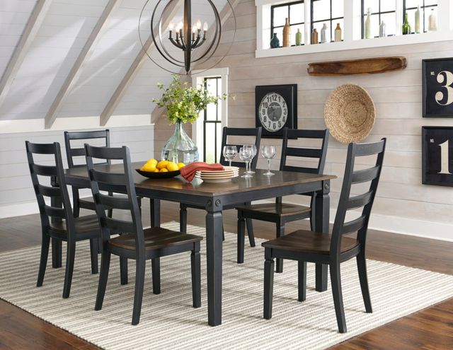 Intercon Glennwood Charcoal Dining Table with Rubbed Black Base-3