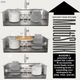 Forno Acqua MultiSINK Stainless Steel 22" Dual Mount 3-Level Workstation Sink with Waterfall Faucet and Glass Rinser-4