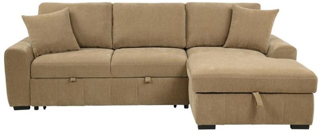 Coaster® Pastrana 2-Piece Camel Right-Arm Facing Sleeper Sectional and Chaise-1