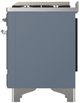 Ilve® Majestic III 36" Blue Gray Pro Style Dual Fuel Natural Gas Range with Solid Door and Chrome Trim-4