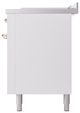 Ilve® Nostalgie II Series 60" White Pro Style Dual Fuel Range-3