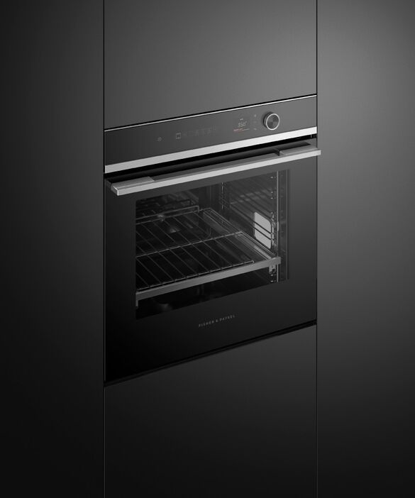 Fisher & Paykel Series 7 24" Black Contemporary Single Electric Wall Oven