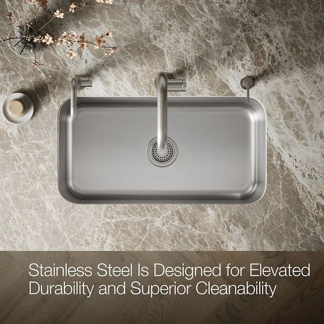 KOHLER® Undertone® Stainless Steel 31" Undermount Single-Bowl Kitchen Sink-3
