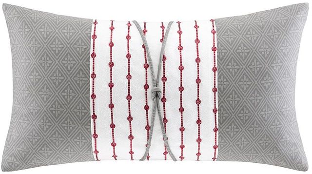 Olliix by N Natori Grey Cherry Blossom Oblong Pillow-0