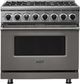 Viking® 7 Series 36" Damascus Gray Pro Style Dual Fuel Range-0