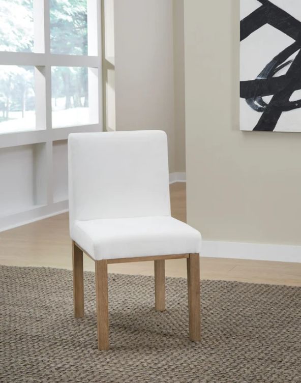 Modus Furniture One Bisque/White Pearl Upholstered Dining Side Chair -1