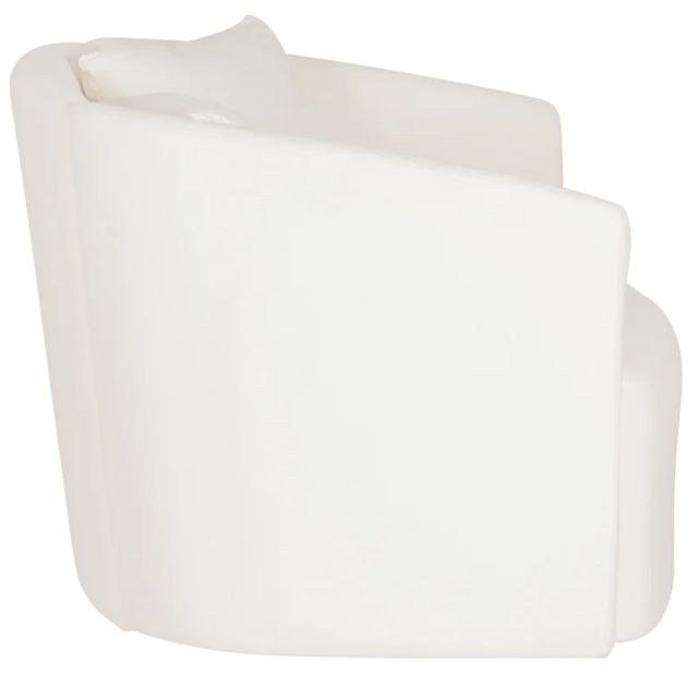 Powell® Ruby White Sherpa Swivel Chair-4