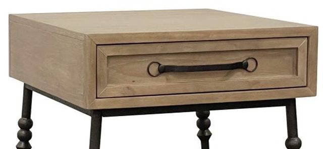 Bernards Tarrington Cashew Accent End Table with Black Legs-1