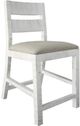 International Furniture Direct Pueblo White 24" Upholstered Counter Stool-0