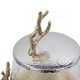A & B Home Gold 6" Glass Branch Lidded Jar-1
