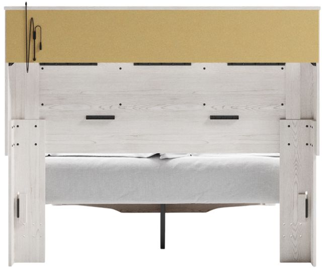 Signature Design by Ashley® Altyra White Queen Upholstered Storage Bookcase Bed-4
