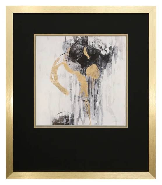 StyleCraft Golden Rain Black/Gold/White Wall Art-0