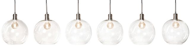 Harp & Finial® Luca Clear/Nickel Globes Large Chandelier-1