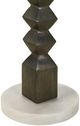 Coaster® Colette White Side Table with Dark Gray Base-2