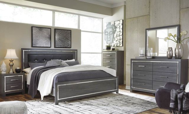 Signature Design by Ashley® Lodanna 2-Piece Gray King Panel Bed Set-3