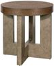Bassett Mirror Nova Cerused Charcoal Oak End Table with Brown Base-0