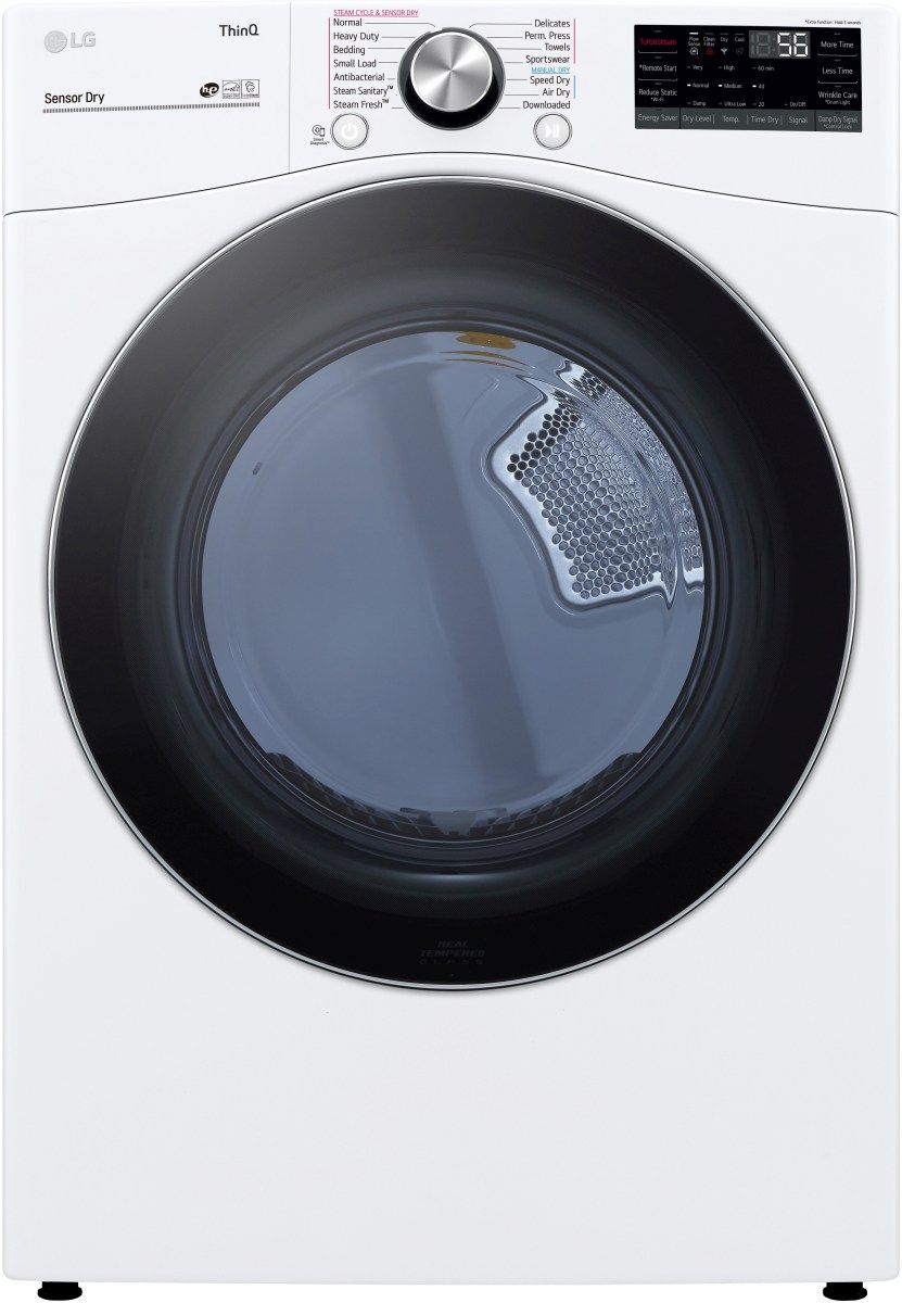 LG 7.4 Cu. Ft. White Front Load Gas Dryer