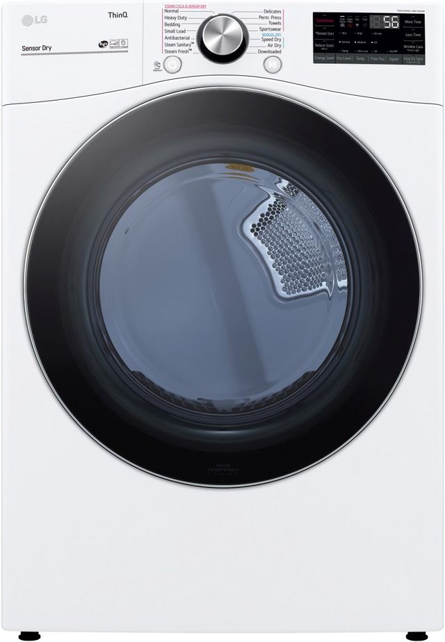 LG 7.4 Cu. Ft. White Front Load Gas Dryer-0