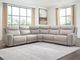 Signature Design by Ashley® Gravier 5-Piece Gray Power Reclining Curved Sectional-2