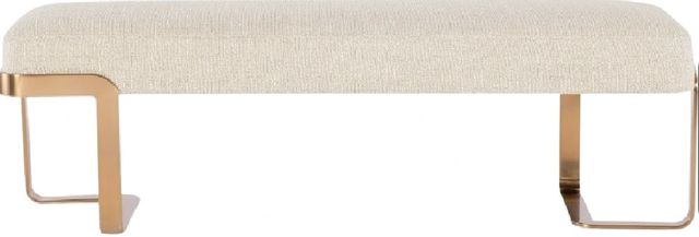 Hooker® Furniture Eleana Hanalei Oat Bed Bench with Gold Base-1