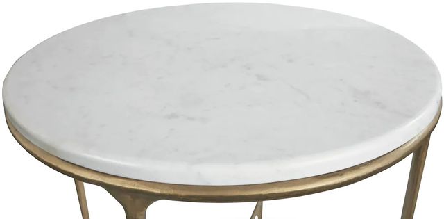 Bassett® Furniture Keswick Bronze/White Round End Table-3