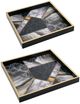 A & B Home 2-Piece Multi-Colored Decorative Tray Set-1