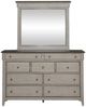 Liberty Furniture Ivy Hollow Dusty Taupe/Weathered Linen Dresser and Mirror-2