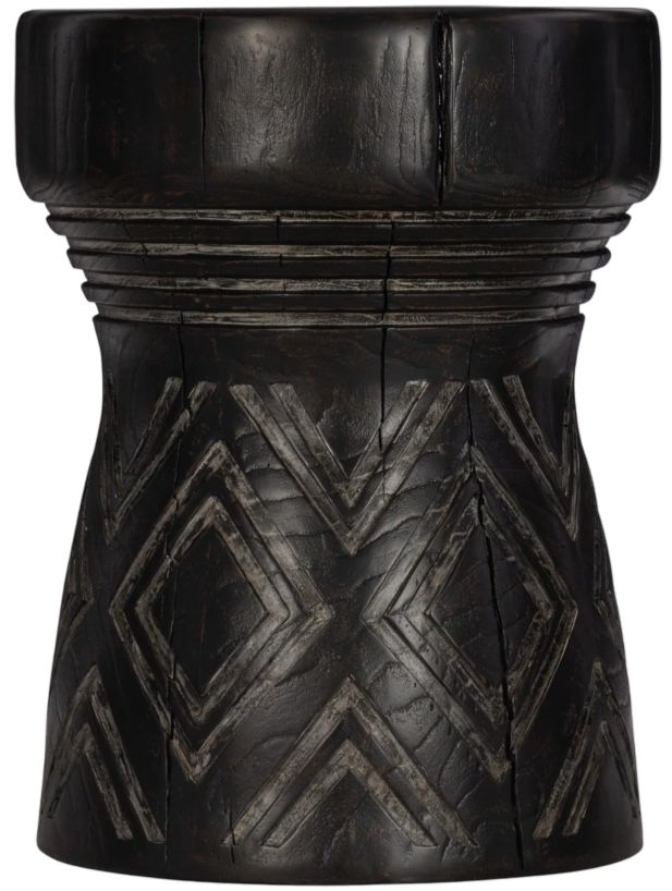 Hooker® Furniture Commerce and Market Black Carved Stump Side Table-0