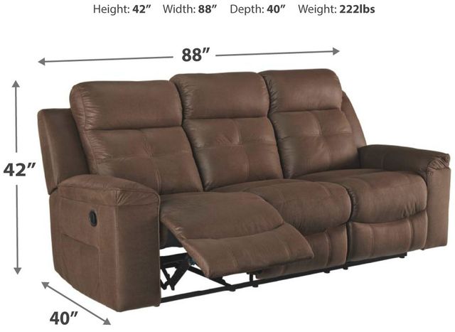 Signature Design by Ashley® Jesolo Coffee Manual Reclining Sofa-2