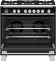 Cuisinière biénergie style Pro de 36 po Fisher & Paykel® série 9 de 4.9 pi³ - Noir-2