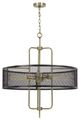 Cal® Lighting & Accessories Leiden Antique Brass/Black Chandelier-0