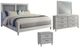 American Woodcrafters 1210 Dunescape 4-Piece Gray/White Queen Upholstered Bedroom Set-0