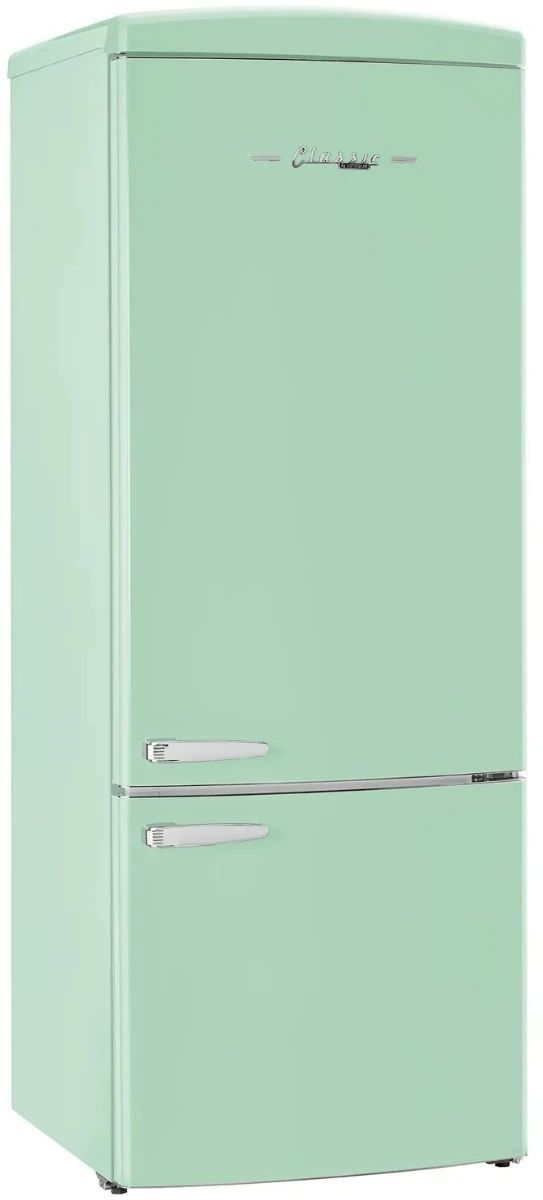 Unique® Appliances Classic Retro 28" 17 Cu. Ft. Summer Mint Green Counter Depth Bottom Freezer Refrigerator-0