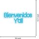 Classy Living Enlightened Bienvenidos Y’all Neon Blue LED-2