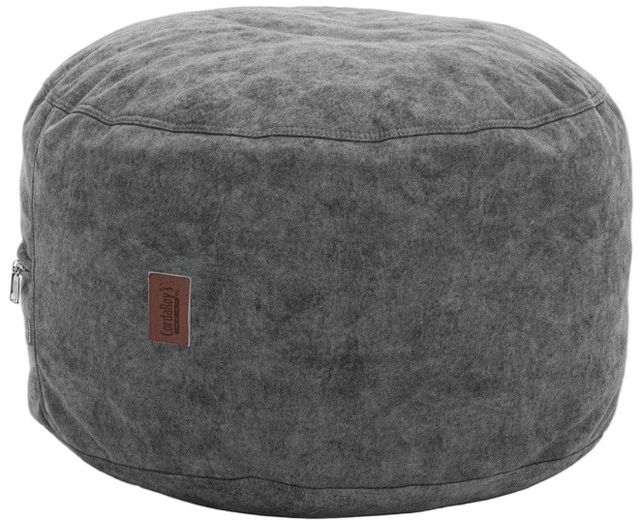 CordaRoy's® Gray Pouf Footstool-0