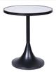 StyleCraft Matte Black Table with White Faux Marble Top Accent-0