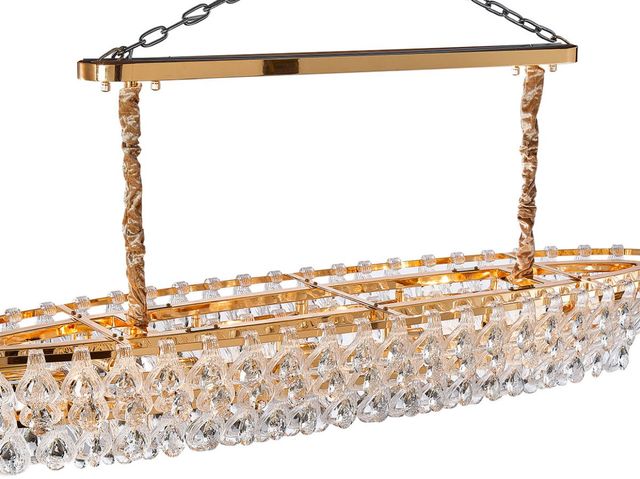 Michael Amini® Gala Gold 14-Light Rectangular LED Chandelier-4