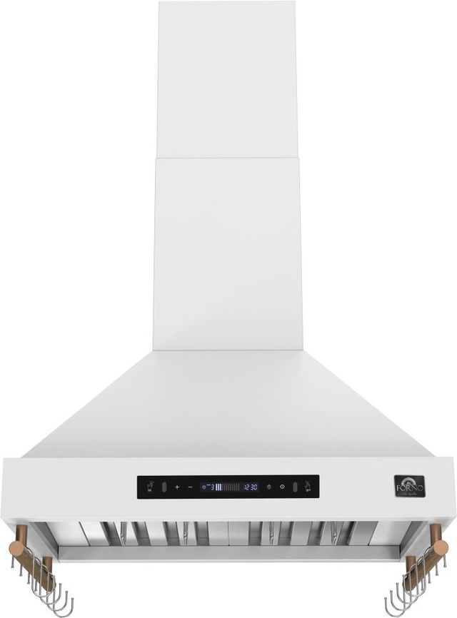 FORNO® Venezia Series Alta Qualita 30" White Wall Mounted Range Hood-0