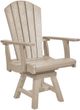 C.R. Plastic Generation Line Beige Addy Swivel Dining Arm Chair-0