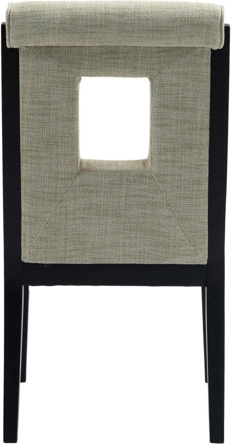 Meridian Furniture Gwendolyn Green/Black Upholstered Dining Side Chair-3