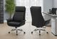 Monarch Specialties Inc. Black Leather-Look High Back Executive Office Chair with Chrome Swivel Base-1