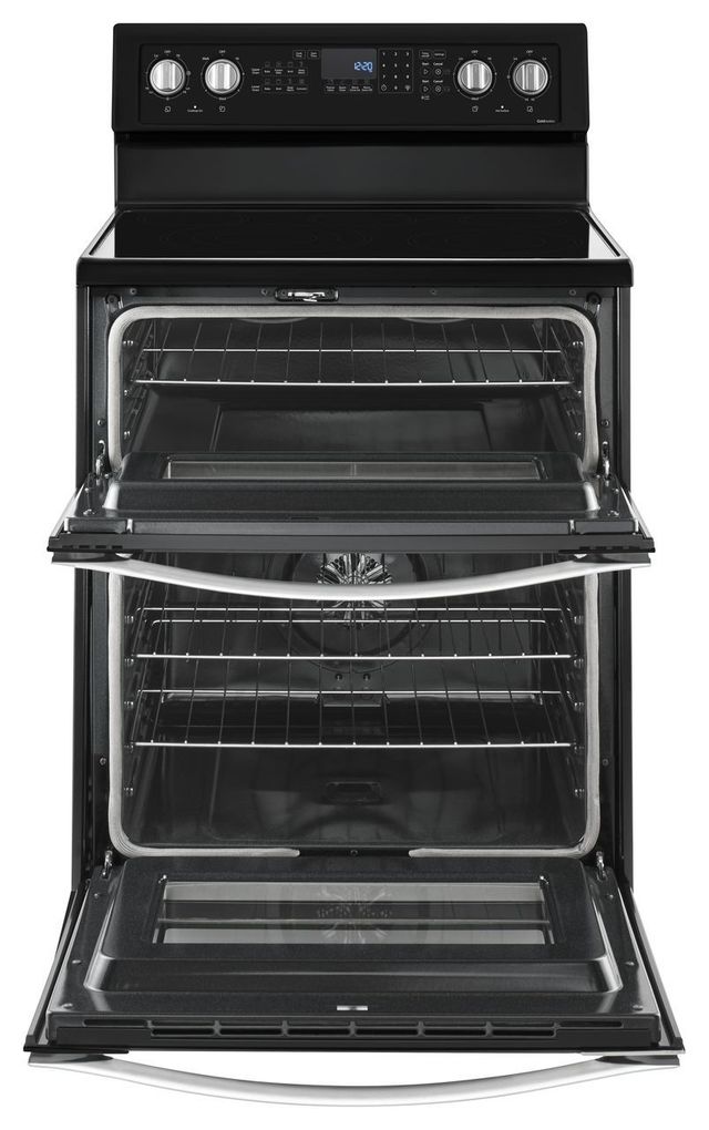 Whirlpool® 30" Black Double Oven Freestanding Electric Range-1